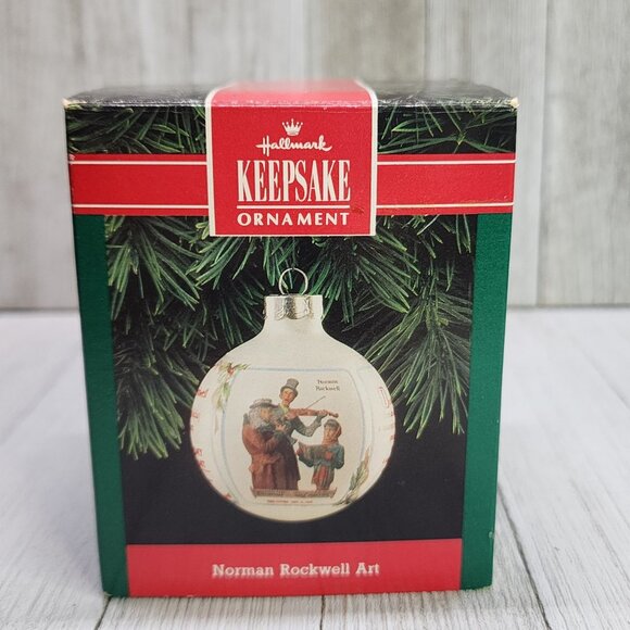 VTG Hallmark Keepsake Ornament Norman Rockwell The Saturday Evening Post - Picture 1 of 9